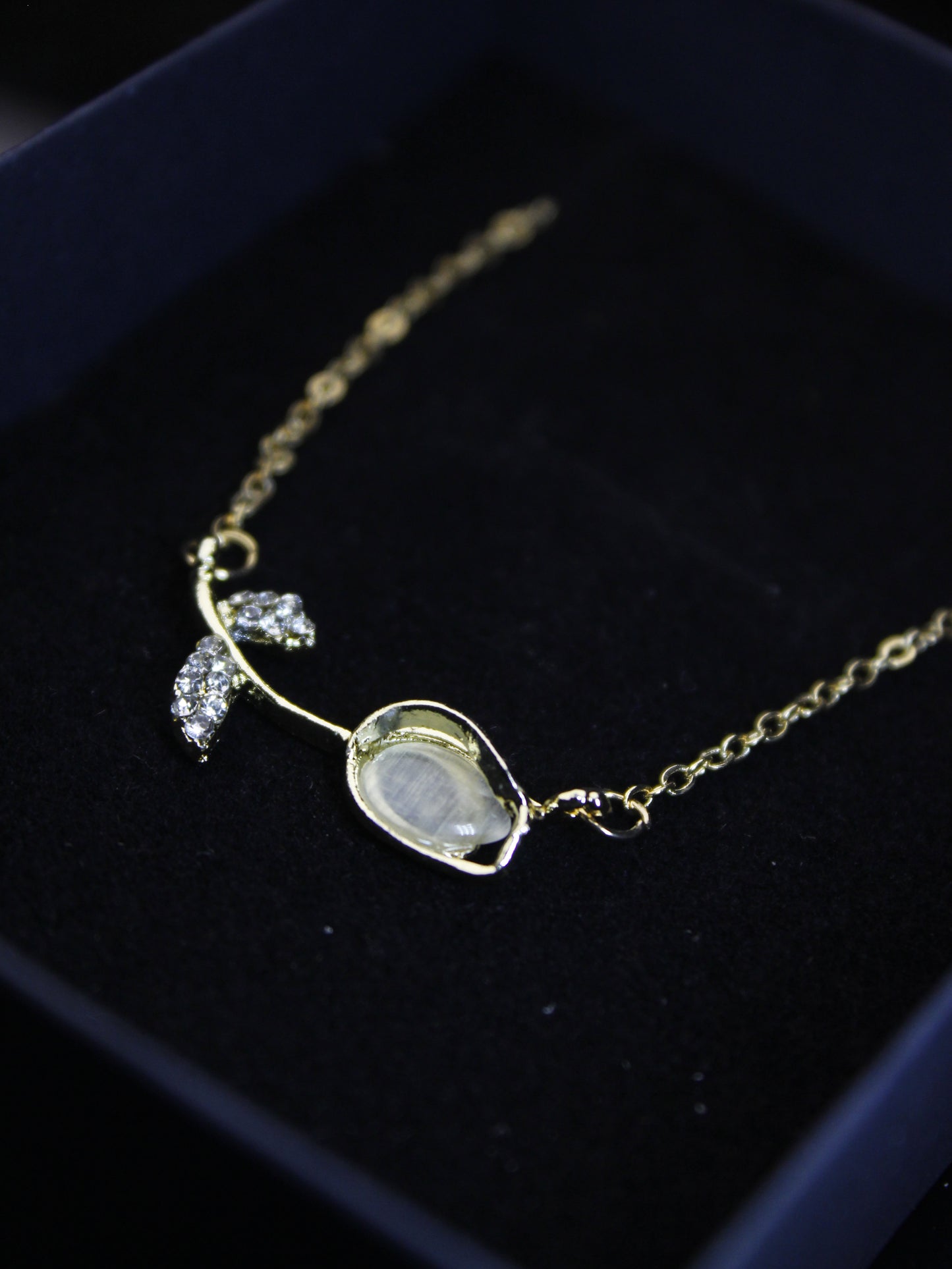 Delicate Gold-Plated Floral Bud Necklace
