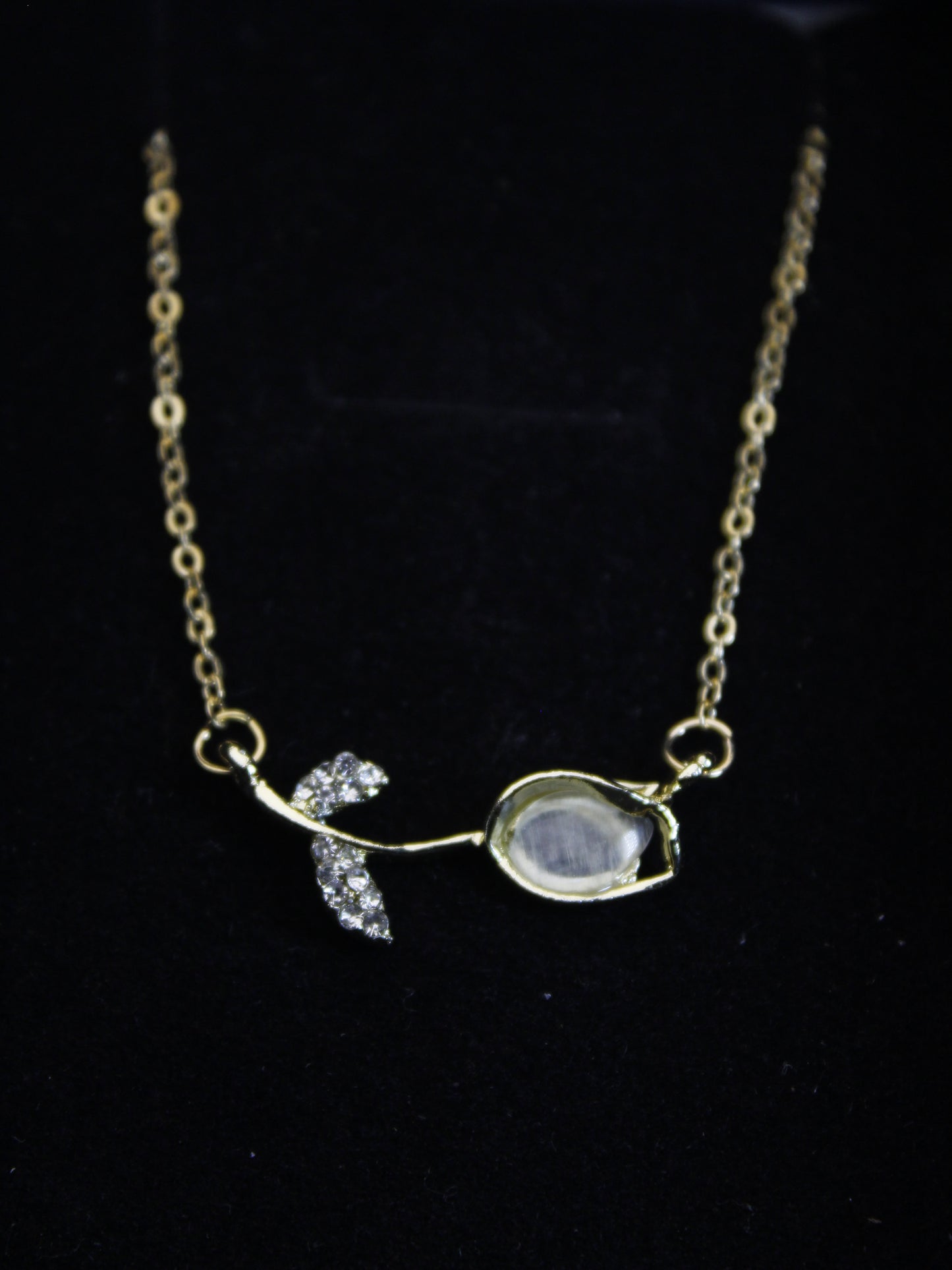 Delicate Gold-Plated Floral Bud Necklace