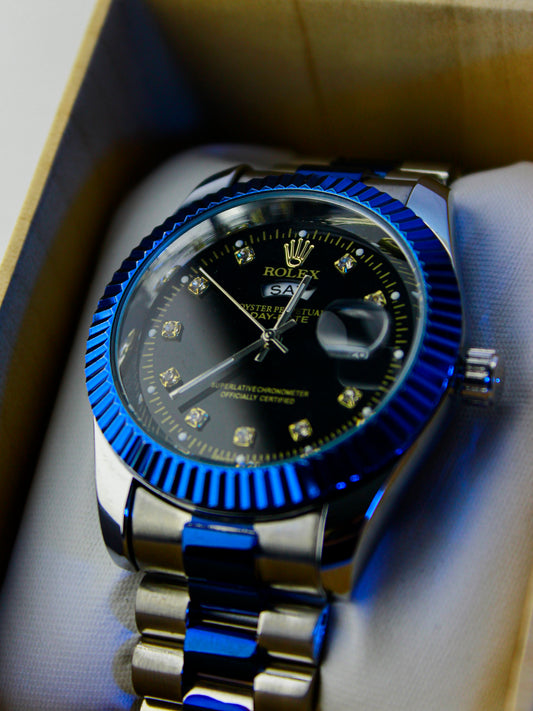 Stylish Blue & Black Dial Watch – Luxury Redefined!