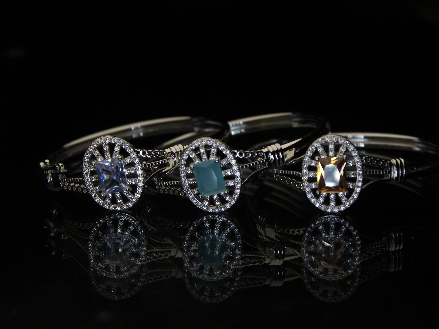 Luxury Stone-Studded Designer Bangles