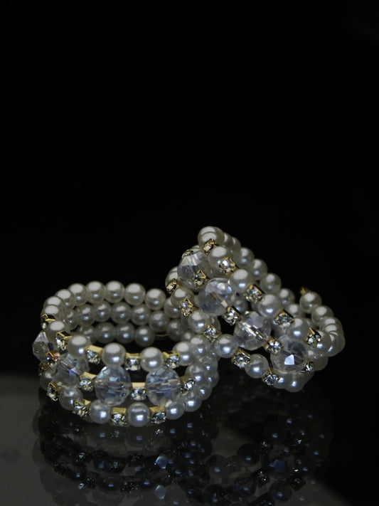 Pearl & Crystal Kids Bracelets – Elegant Pair for Little Girls